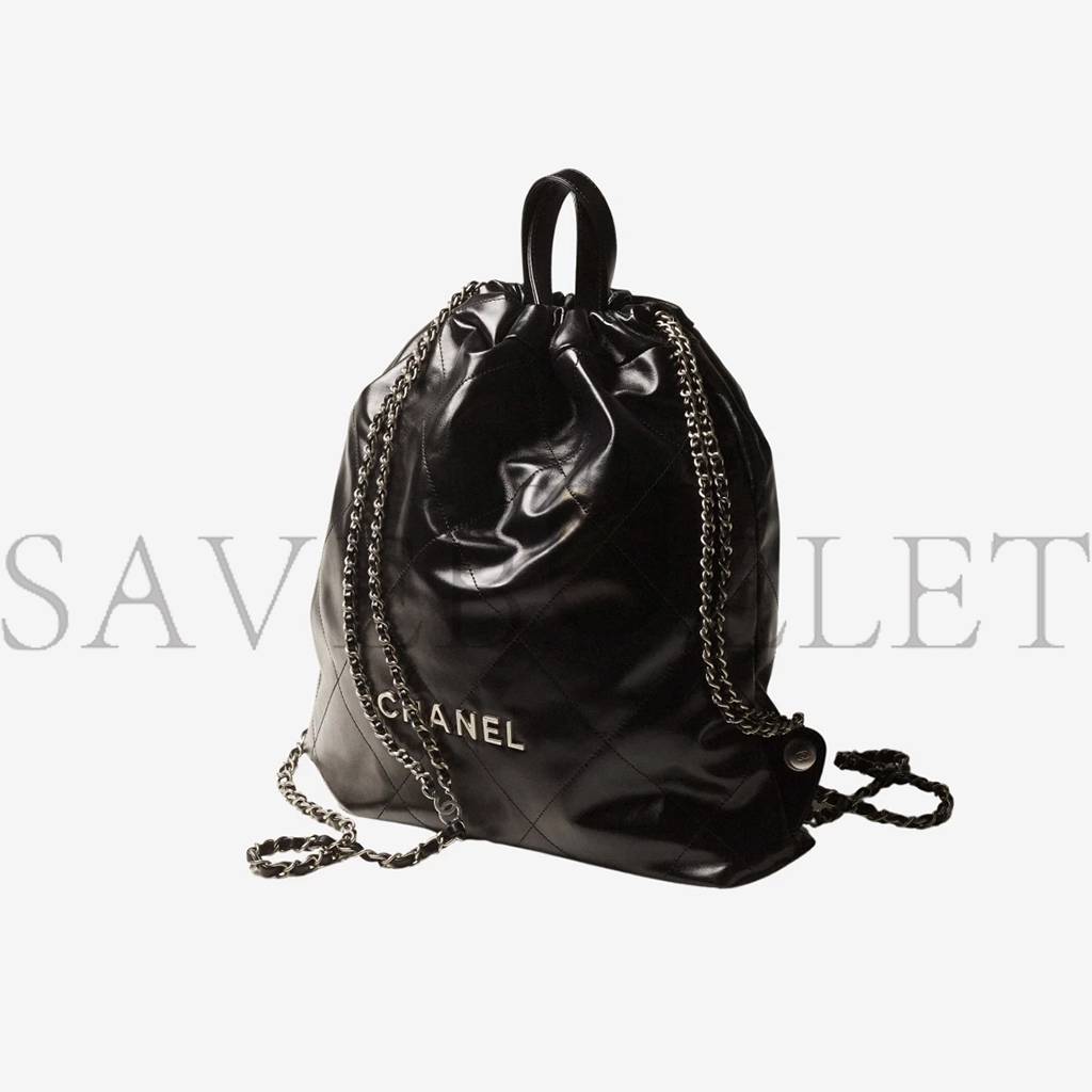 Ch*el 22 backpack silver hardware as3313 b08872 94305 (48*45*10cm)